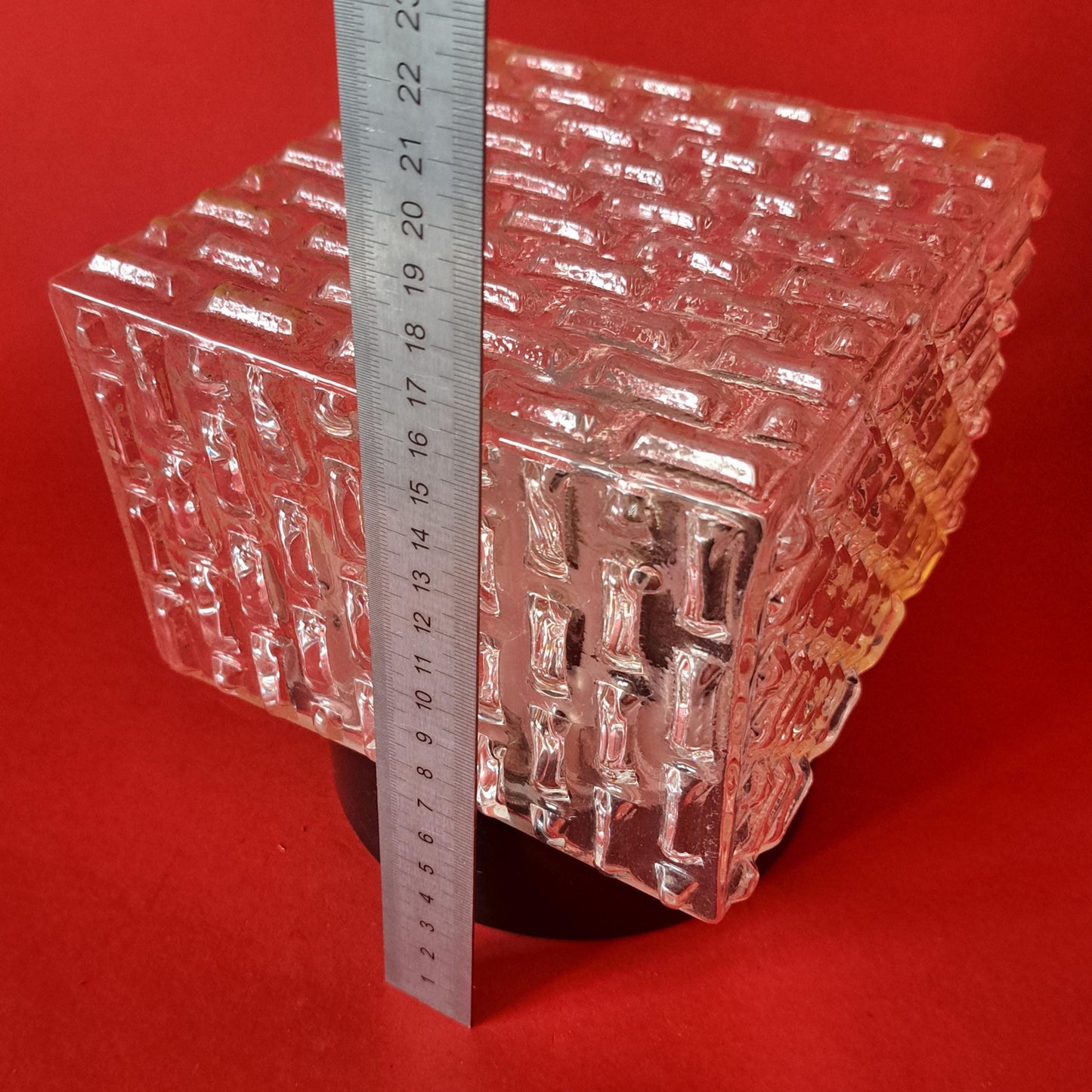 Mid Century Crystal Glass Cube Sconce Ceiling Wall Lights MULTIPLES AVAILABLE