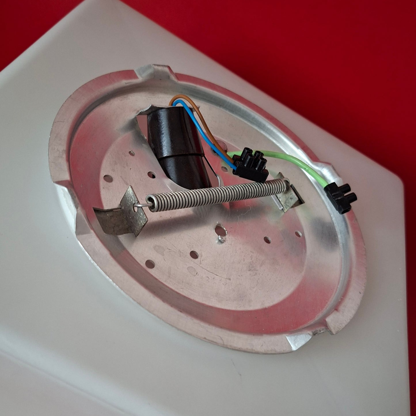 Mid Century Square Opaline Glass Wall Sconce