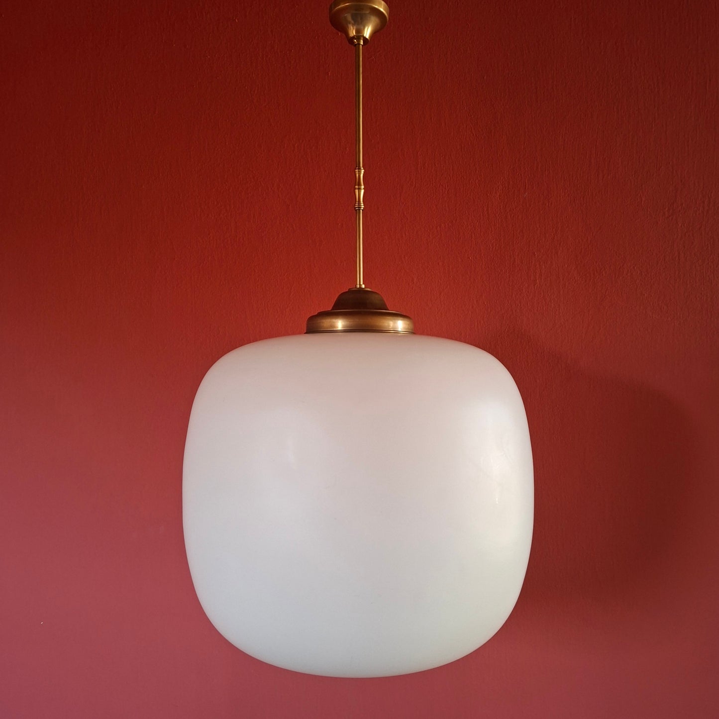 Huge Impressive Glass Pendant Lights with Brass Fittings 2 Available