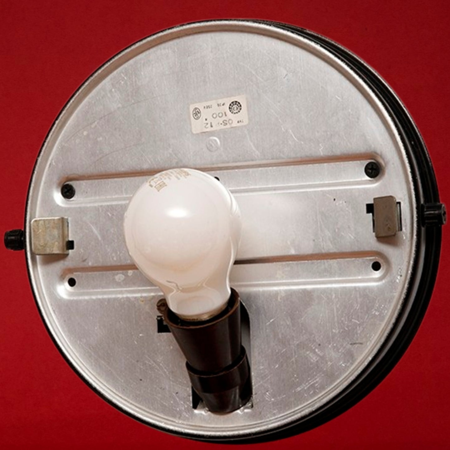 Mid Century Opaline Glass Wall Ceiling Square Sconce Light