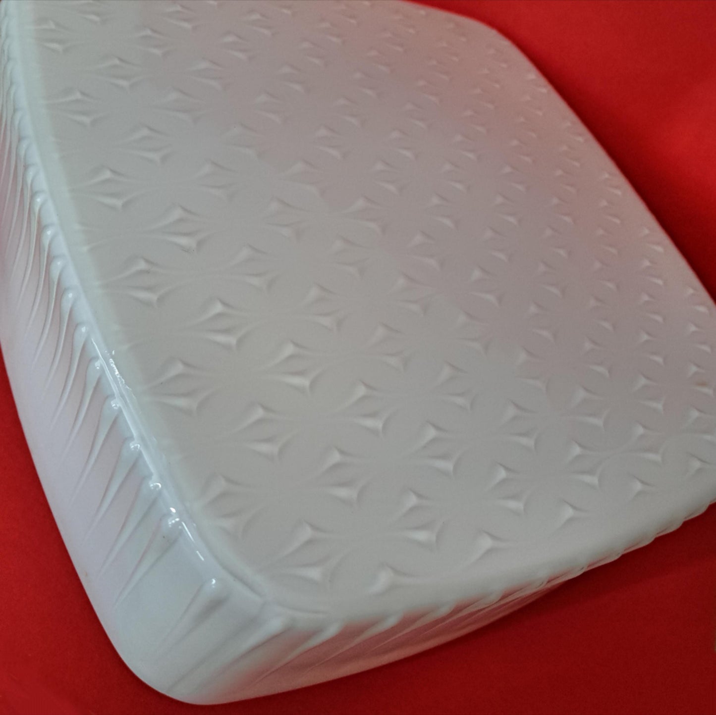 Vintage Square Opaline Glass Ceiling Wall Sconce Light