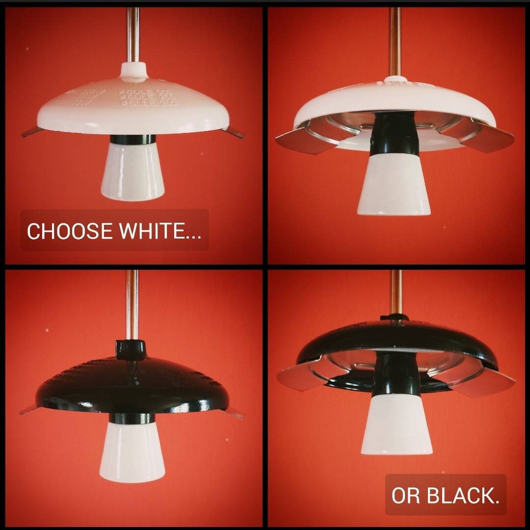 Set of 3 Reeded Glass Globe Pendants Mid-Century Modern Lighting