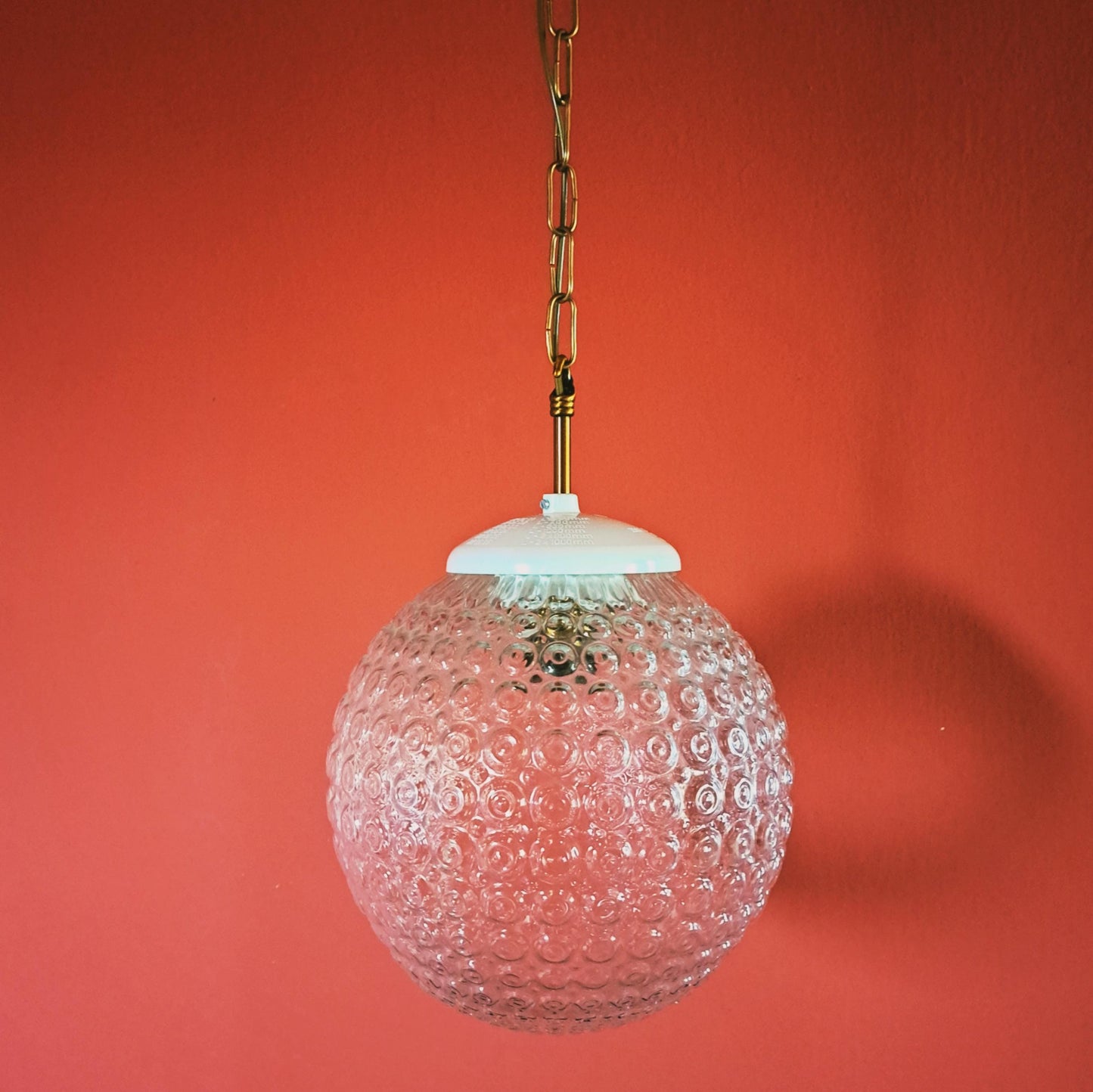 3 x Mid Century Glass Globe Pendant Lights MULTIPLES AVAILABLE