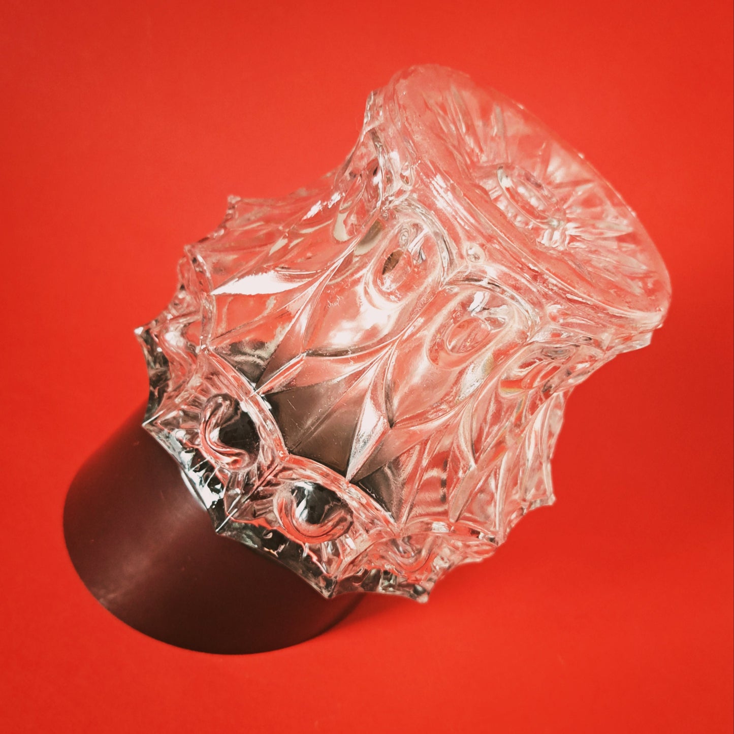 Mid Century Bakelite Crystal Glass Wall Sconce Light MULTIPLES AVAILABLE