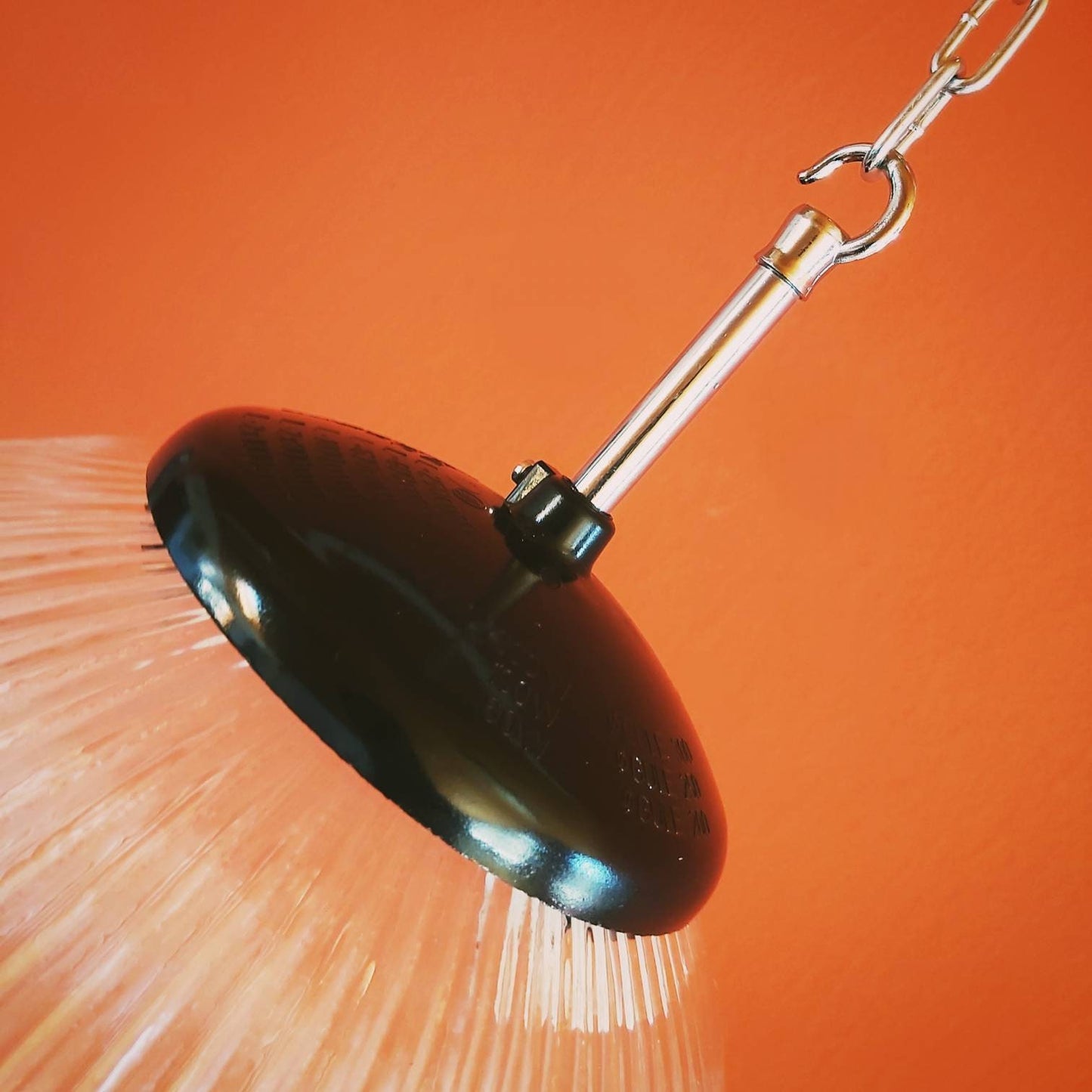 Set of 3 Reeded Glass Globe Pendants Mid-Century Modern Lighting