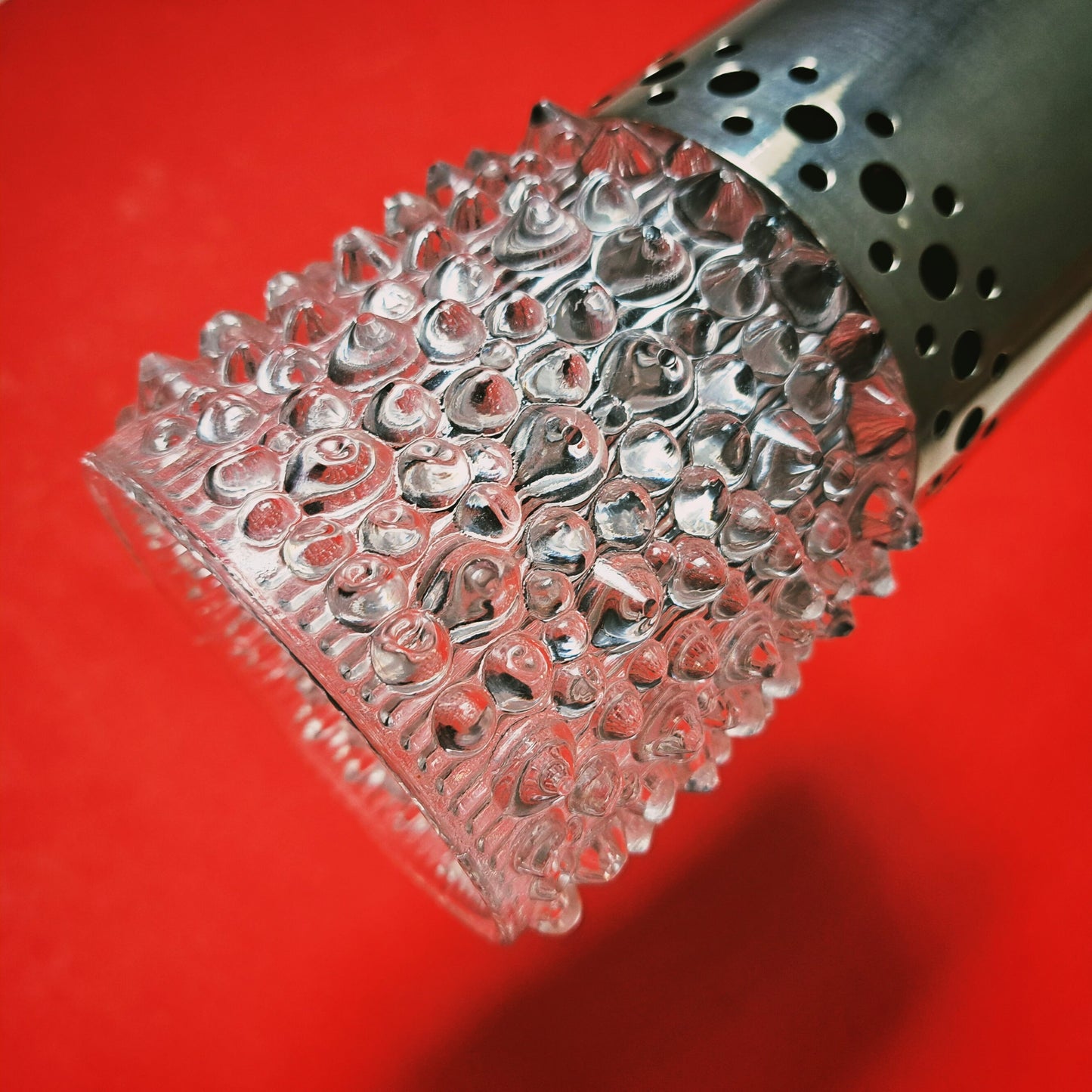 Mid Century Crystal Glass & Vintage Chrome Pendant Lights