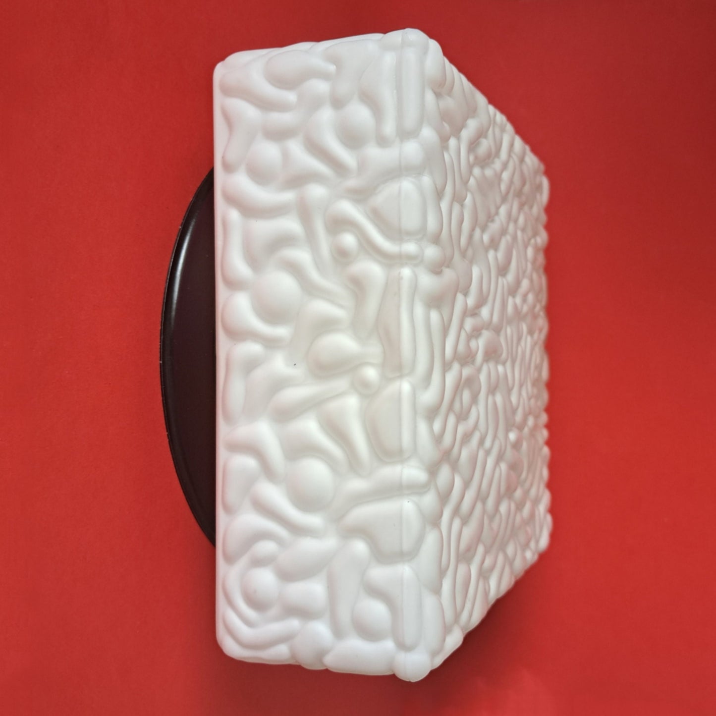 Vintage Square Opaline Glass Wall Ceiling Sconce Light MULTIPLES AVAILABLE