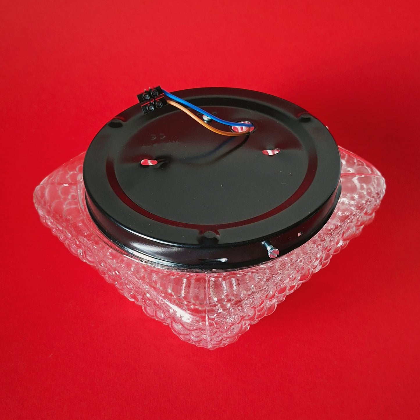 Square Clear Bubble Glass Ceiling Wall Sconce Lights MULTIPLES AVAILABLE