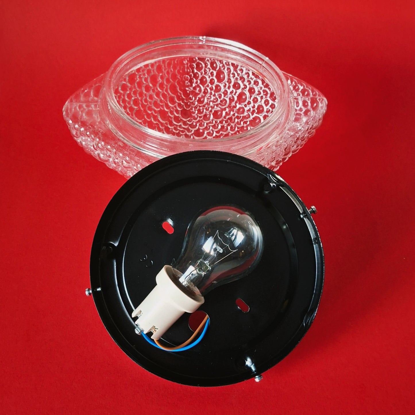 Square Clear Bubble Glass Ceiling Wall Sconce Lights MULTIPLES AVAILABLE