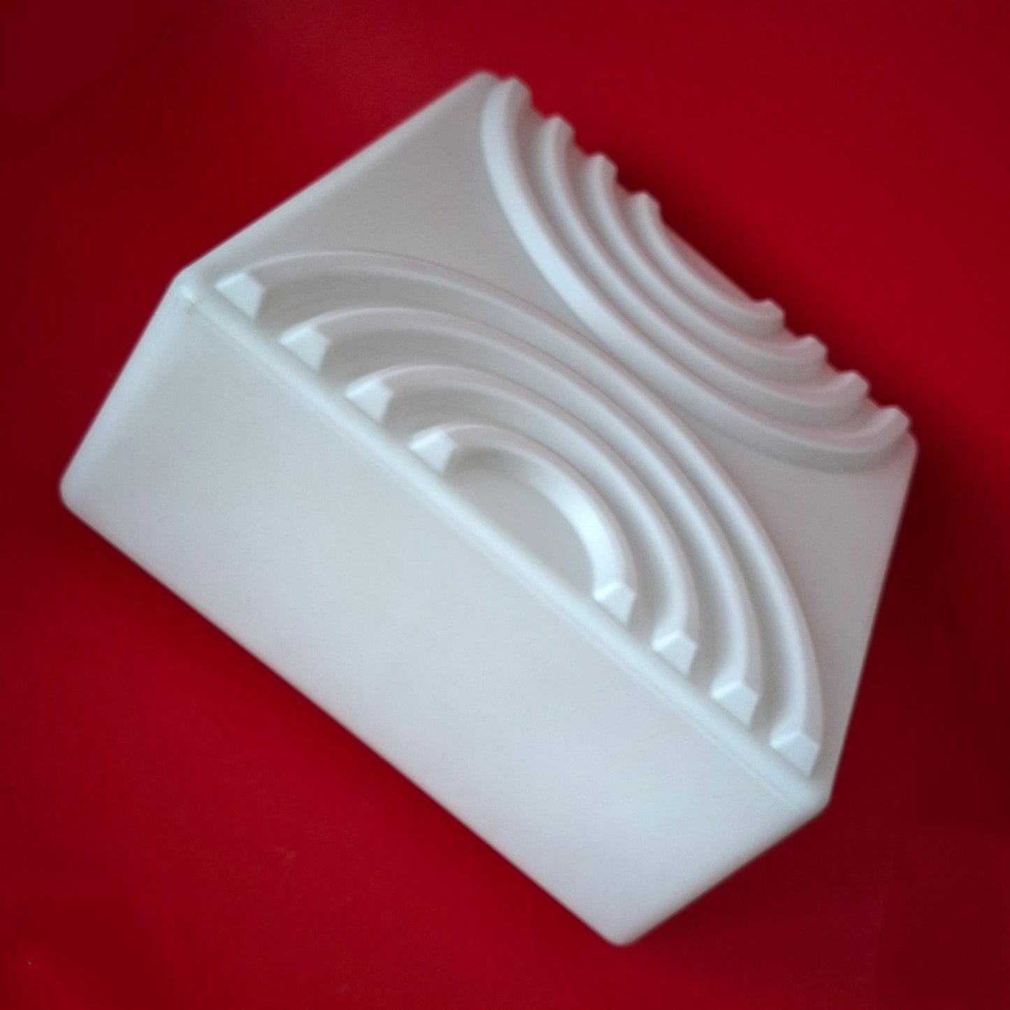 Mid Century Square Opaline Glass Wall Sconce