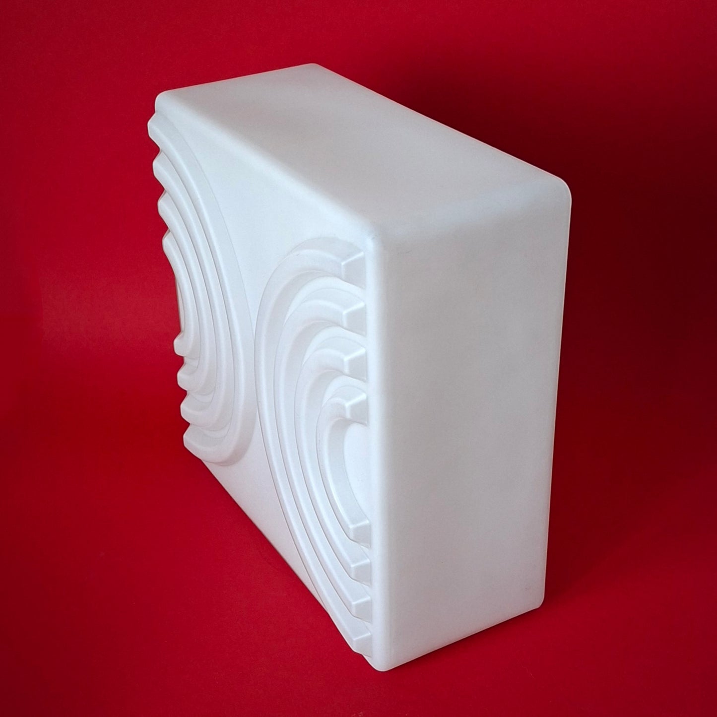 Mid Century Square Opaline Glass Wall Sconce