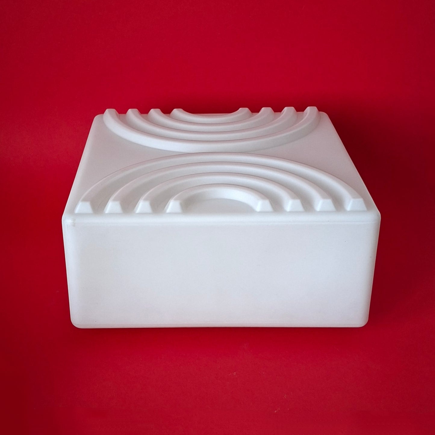 Mid Century Square Opaline Glass Wall Sconce