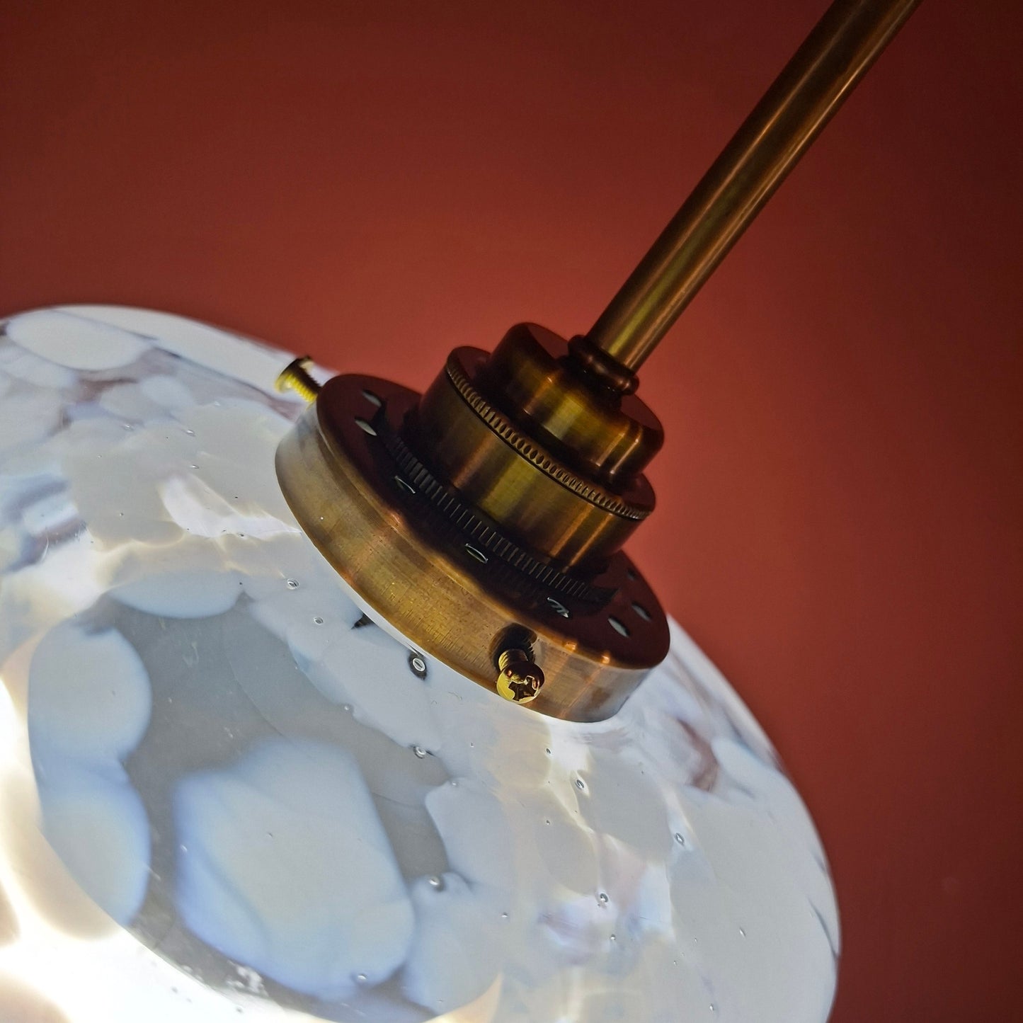 3 x Vintage Murano Glass Pendant Lights Kitchen Island Dining Ceiling Lights 1970s