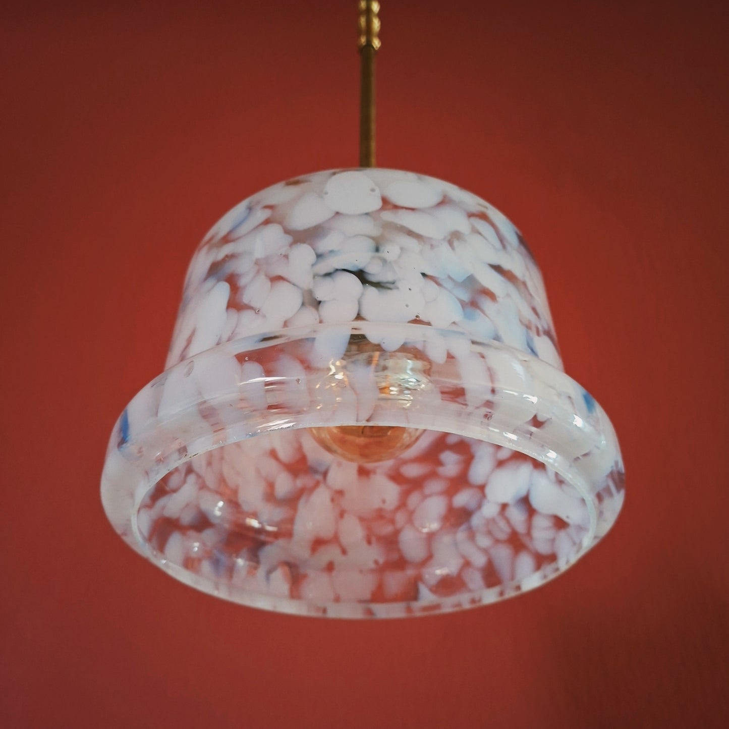 3 x Vintage Murano Glass Pendant Lights Kitchen Island Dining Ceiling Lights 1970s