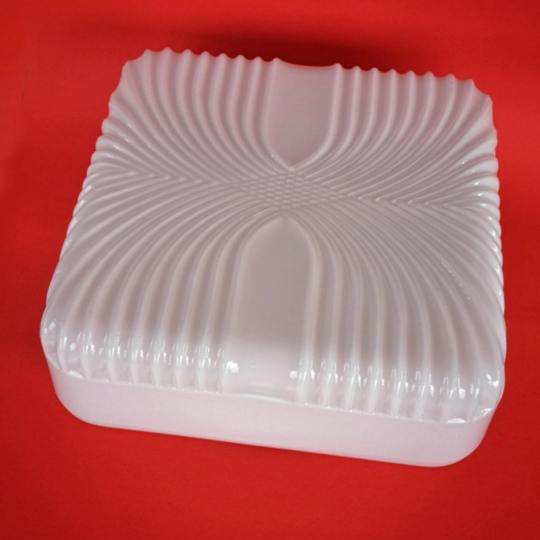 Mid Century Opaline Glass Wall Ceiling Square Sconce