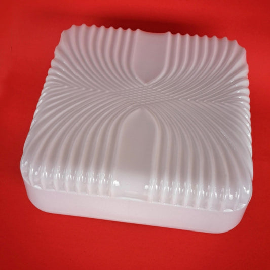 Mid Century Opaline Glass Wall Ceiling Square Sconce