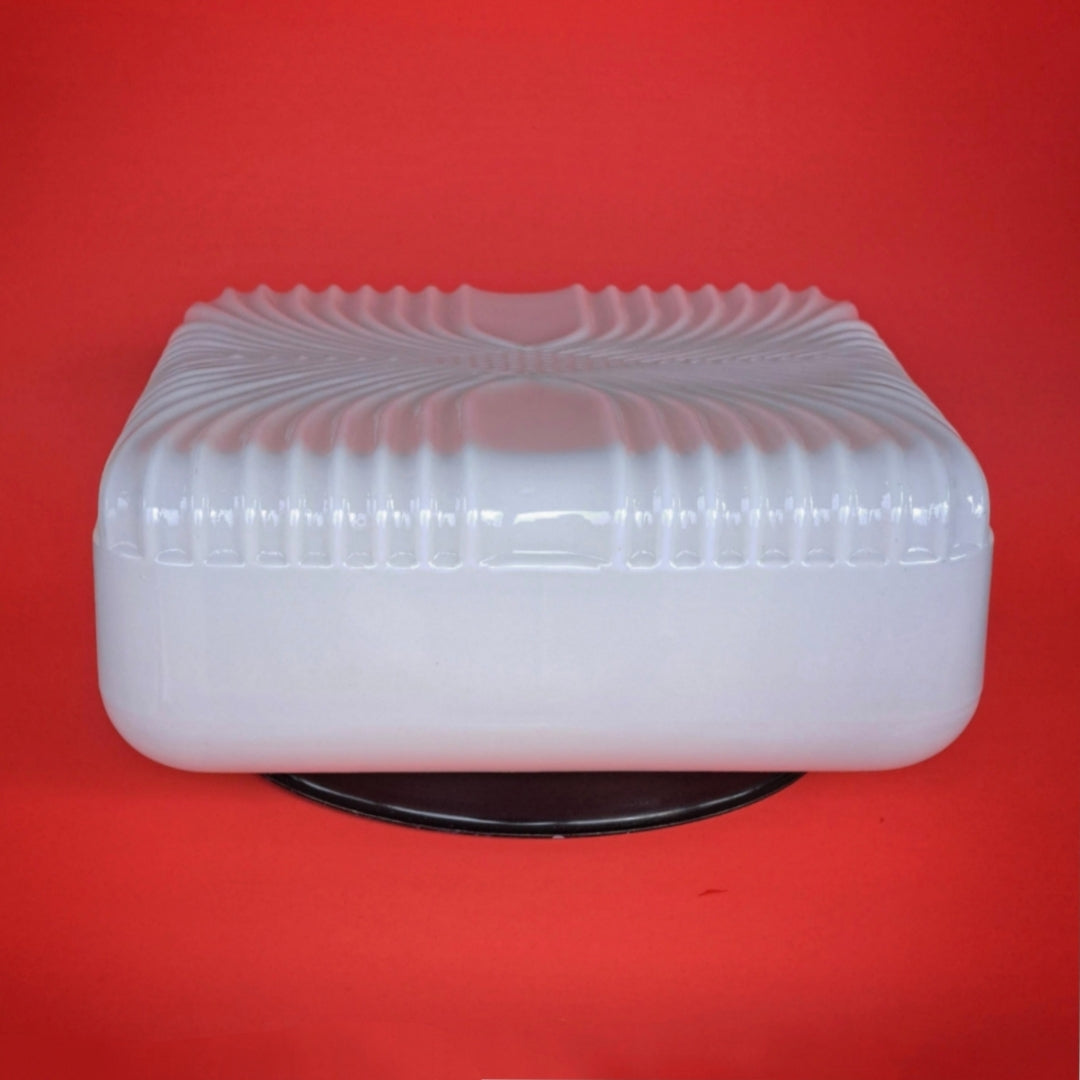 Mid Century Opaline Glass Wall Ceiling Square Sconce