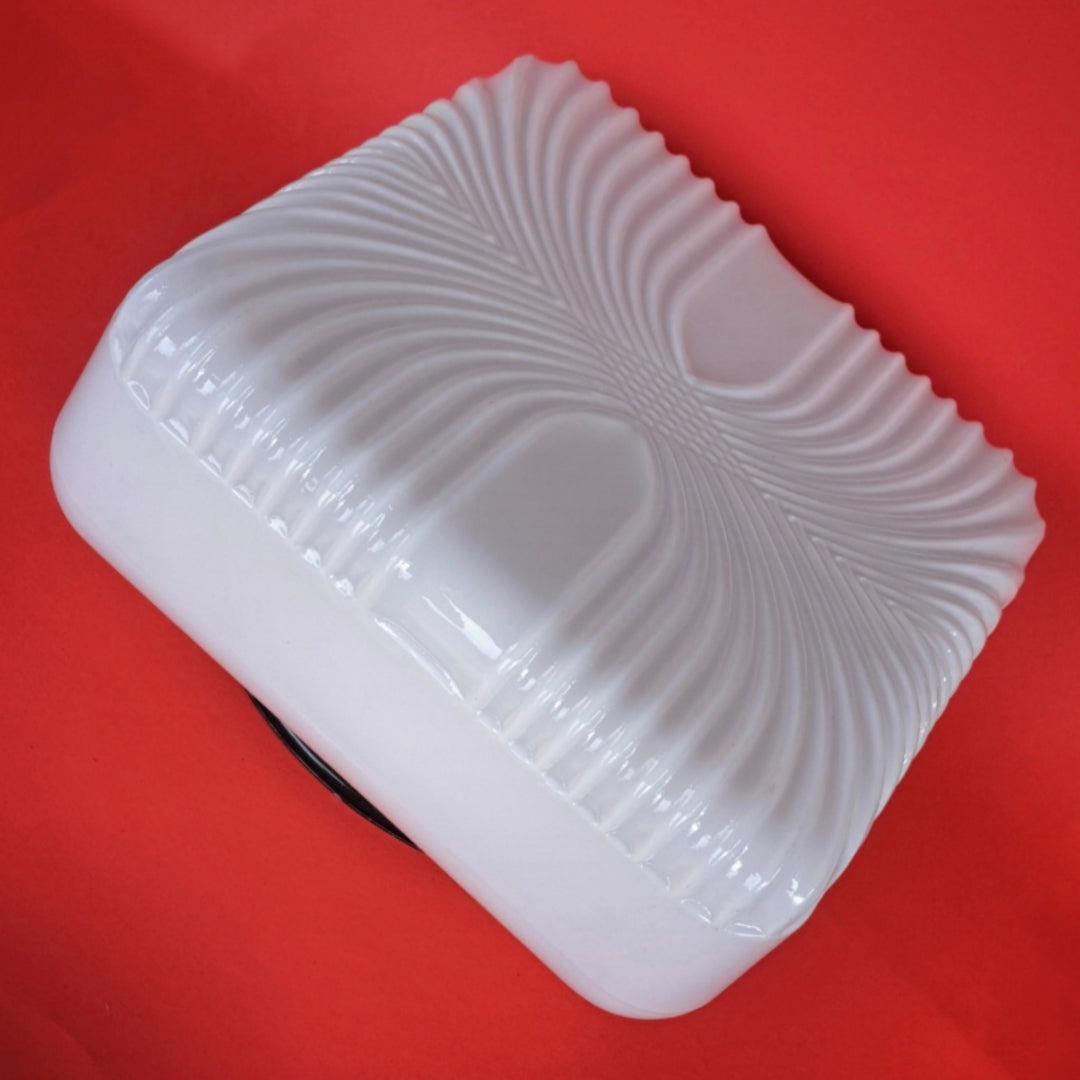 Mid Century Opaline Glass Wall Ceiling Square Sconce