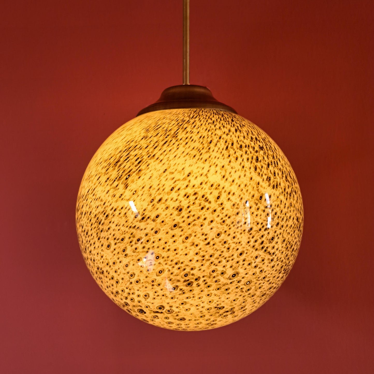 Large Mid Century Murano Glass Ball Globe Pendant Lights MULTIPLES AVAILABLE