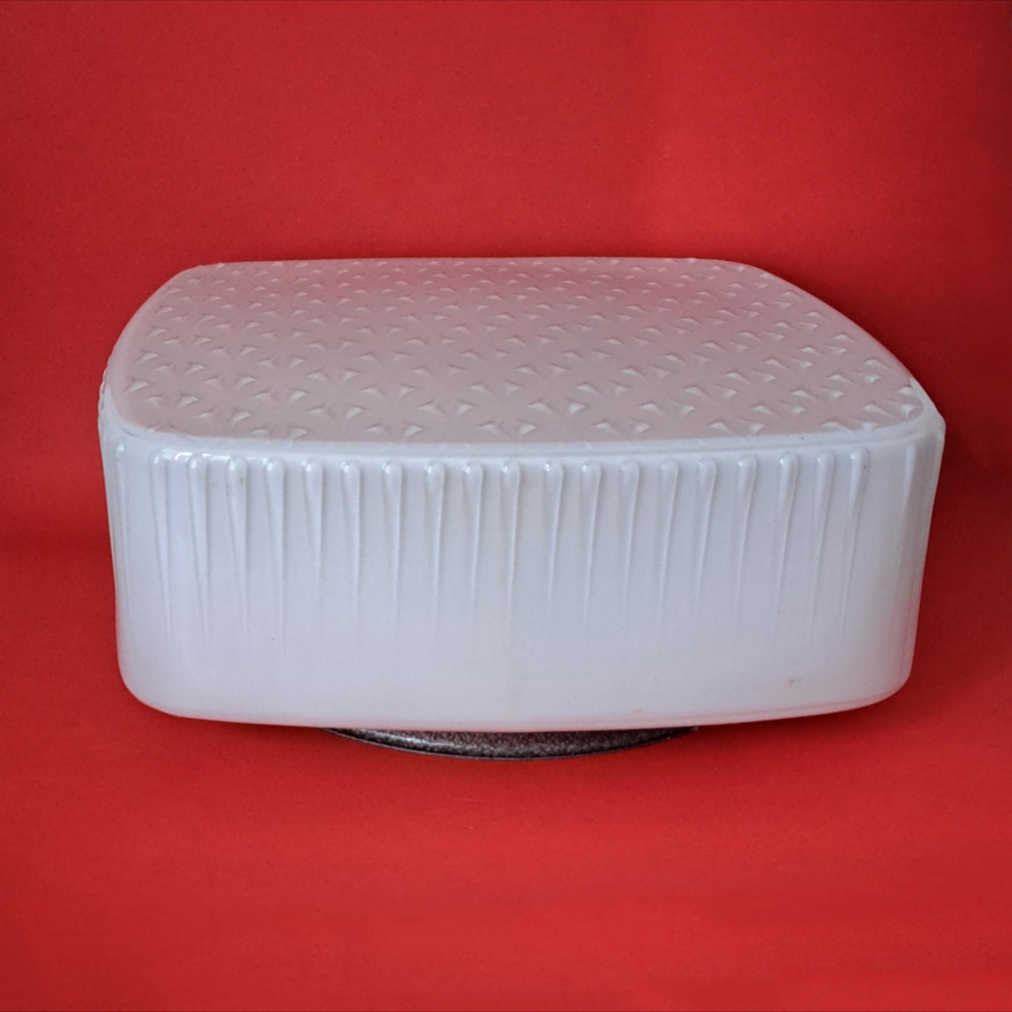 Vintage Square Opaline Glass Ceiling Wall Sconce Light