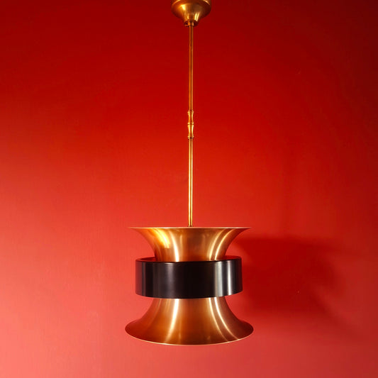 Space Age Pendant Light Brass UFO Mid Century Lighting