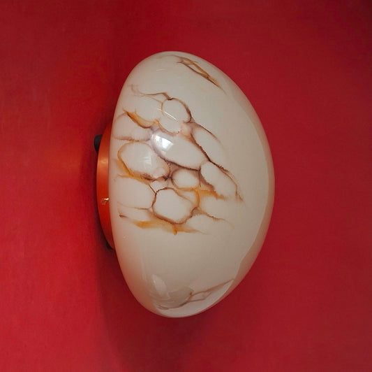 Opaline Glass Sconce Murano Glass Wall Ceiling Light (2 Available)