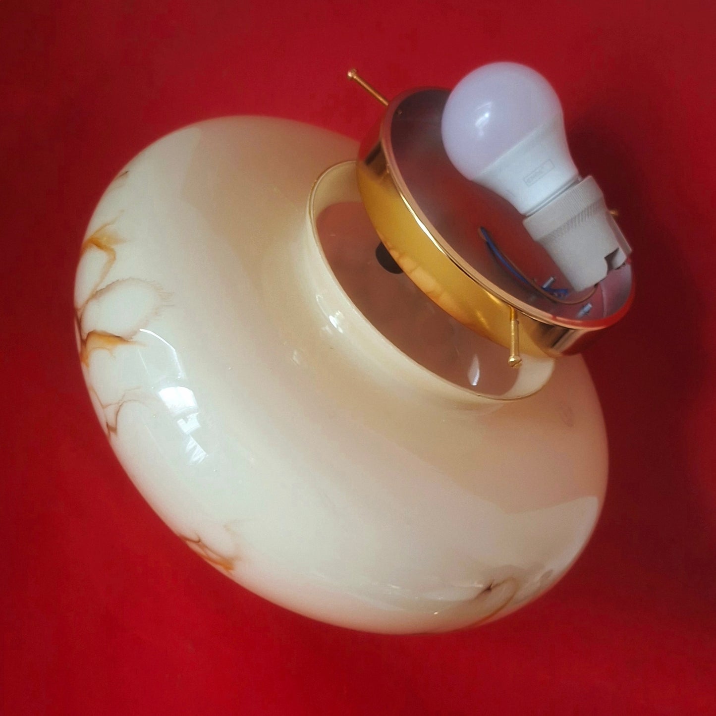 Opaline Glass Sconce Murano Glass Wall Ceiling Light (2 Available)