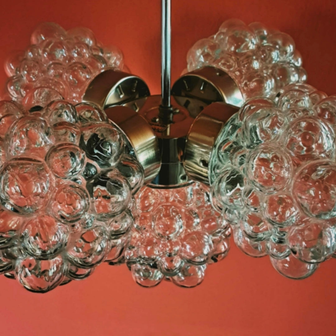 Iconic Bubble Glass Sputnik Chandelier Mid Century Bauhaus Lighting
