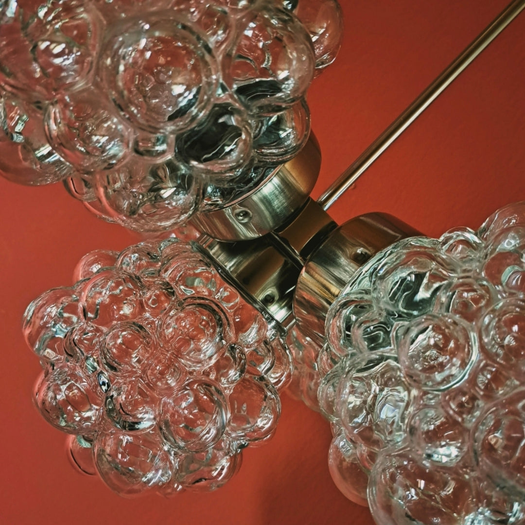 Iconic Bubble Glass Sputnik Chandelier Mid Century Bauhaus Lighting