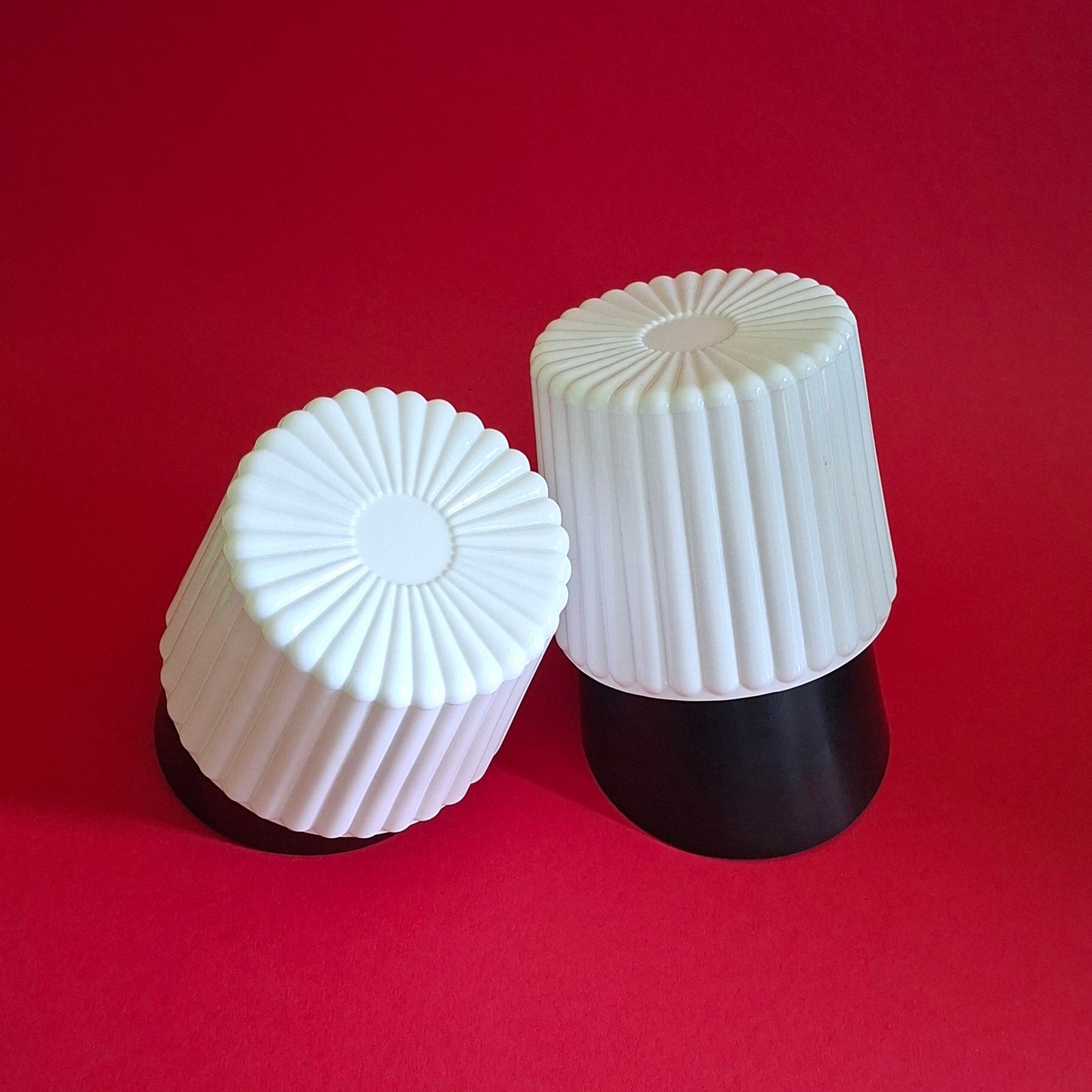 Pair of Bakelite Opaline Glass Wall Sconces