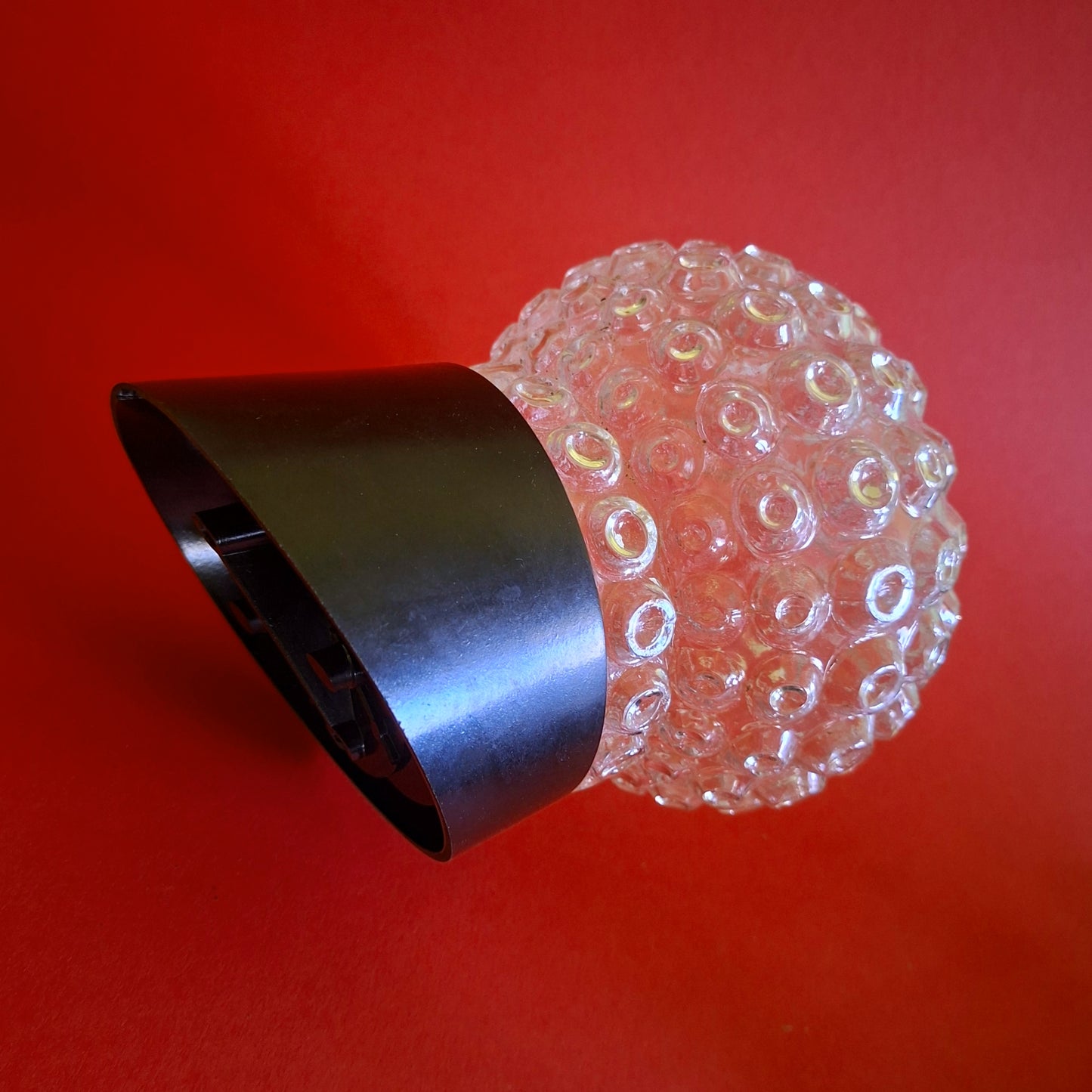 Mid Century Glass Globe Bakelite Wall Sconces MULTIPLES AVAILABLE
