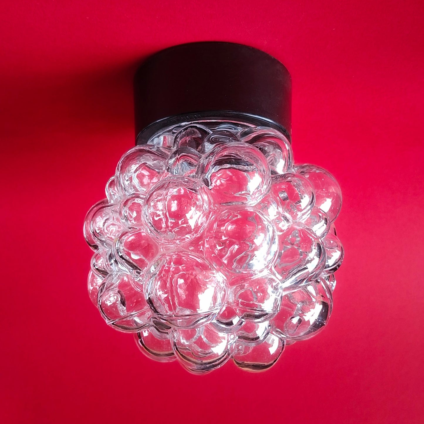 Vintage Bakelite Bubble Glass Sconce Ceiling Wall Lights (Multiples Available)
