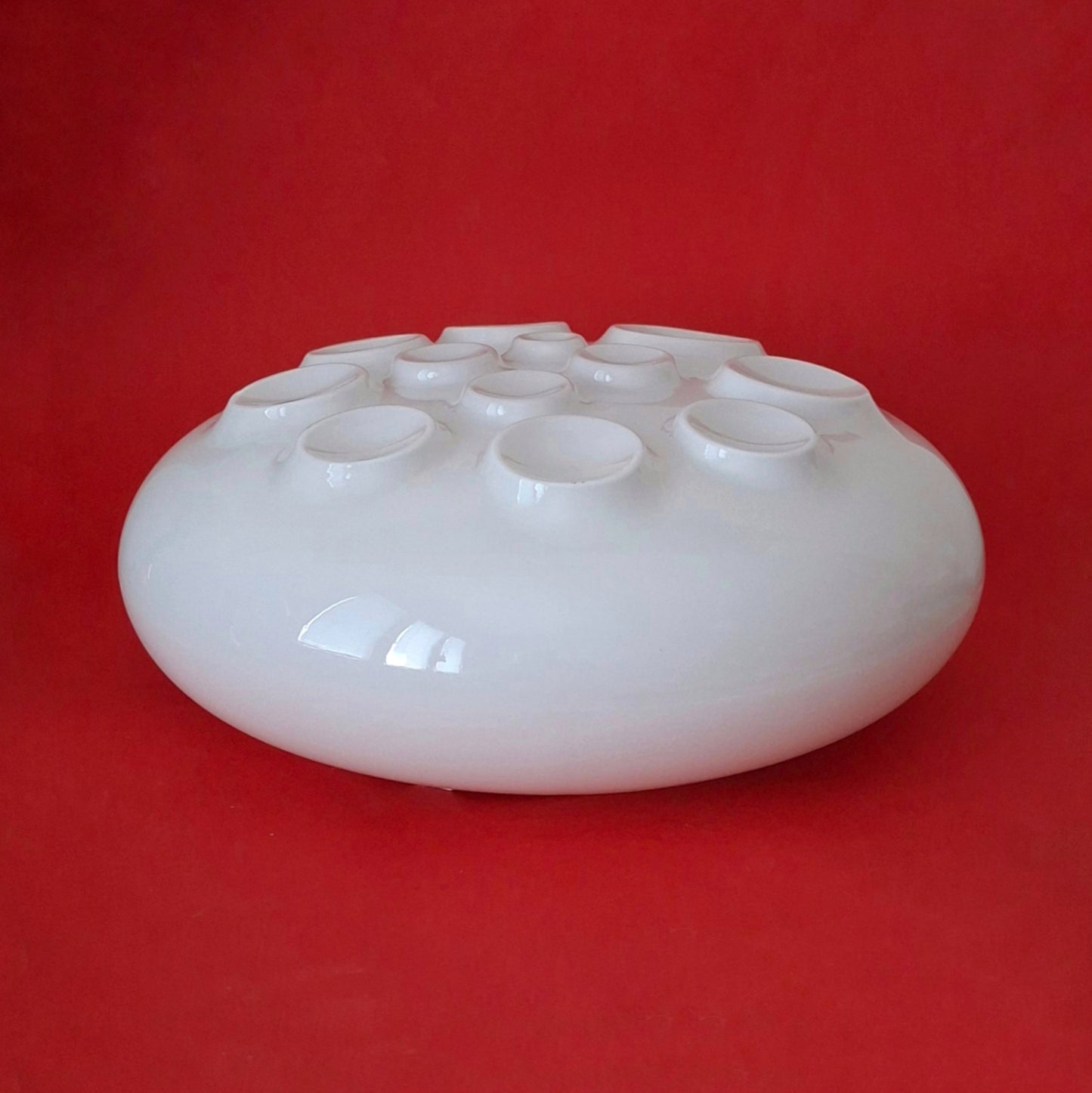 Mid Century Space Age Opaline Glass Wall Ceiling Sconce Light
