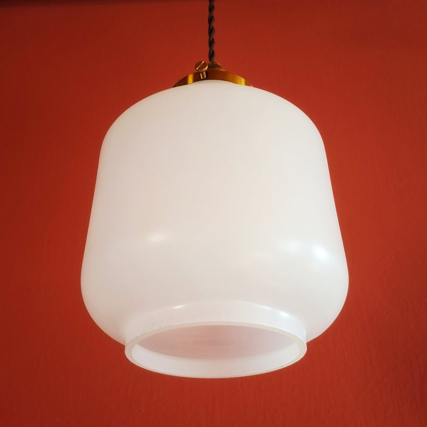 3 Vintage Milk Churn Lantern Opaline Glass Pendant Lights