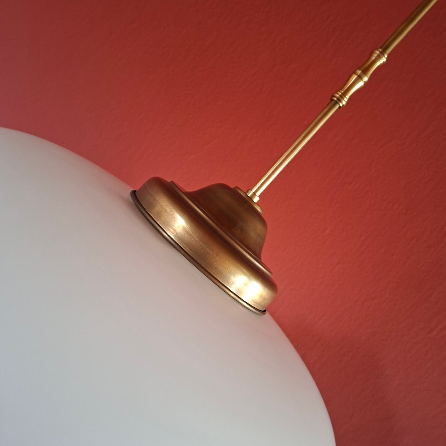 Huge Impressive Glass Pendant Lights with Brass Fittings 2 Available