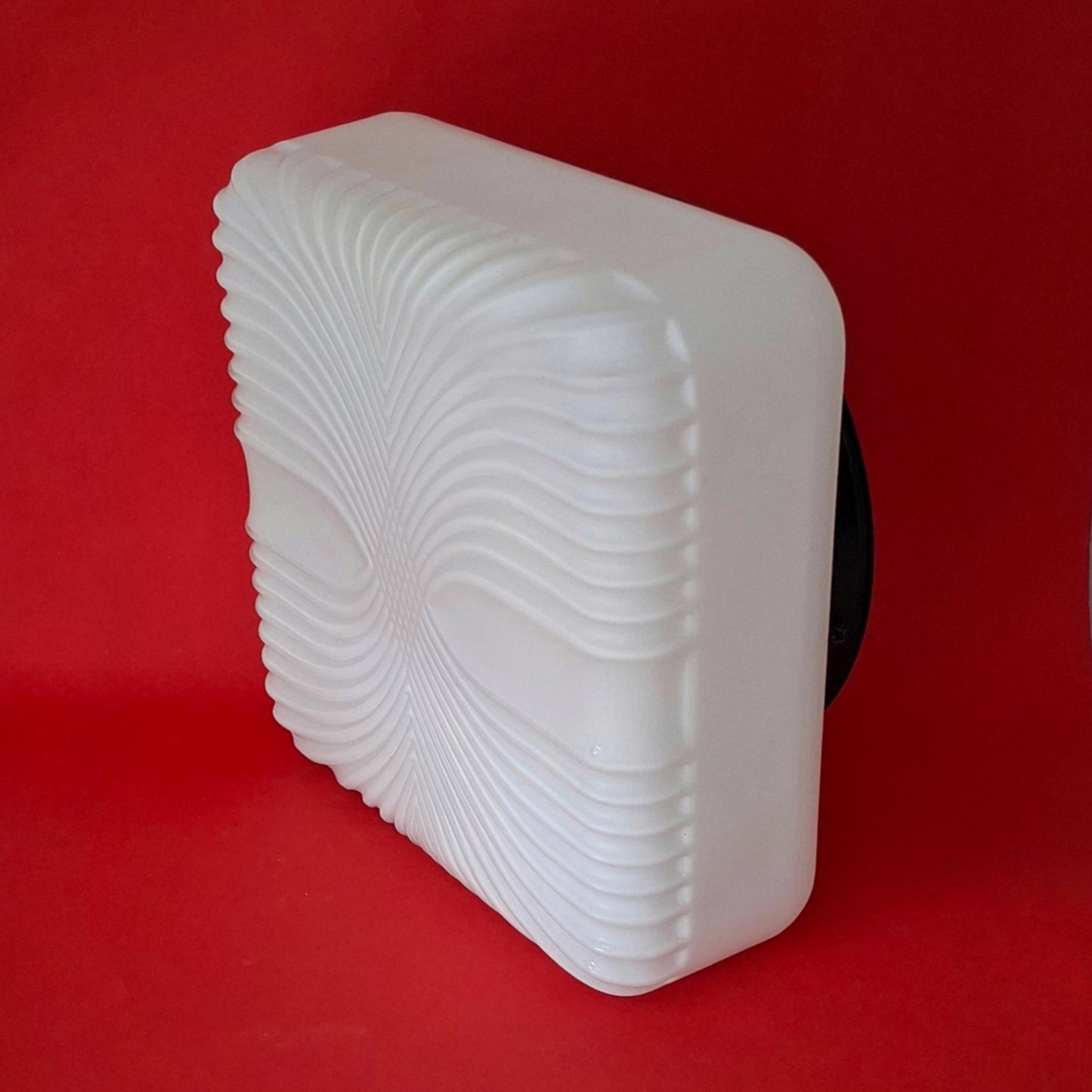 Mid Century Opaline Glass Wall Ceiling Square Sconce