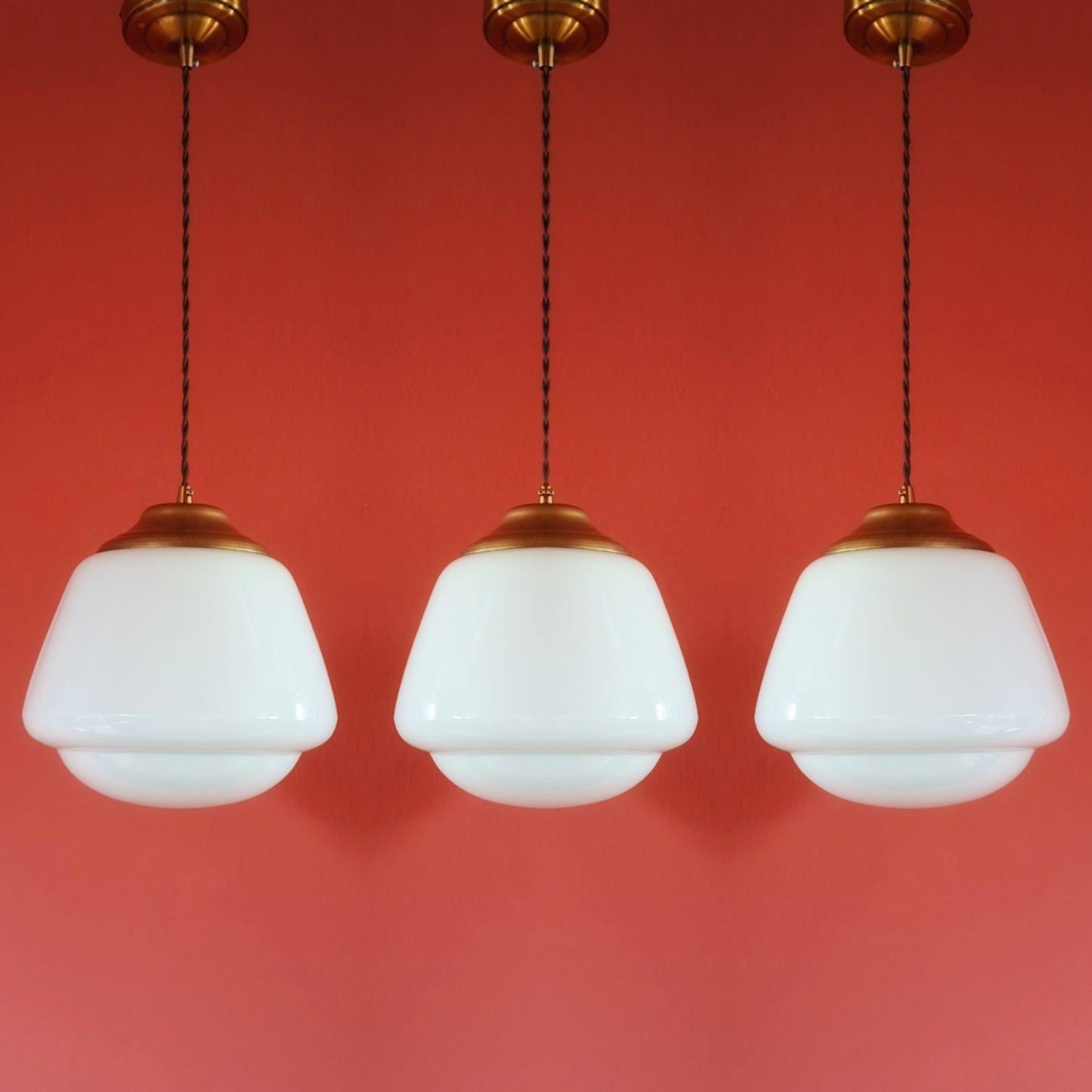 Classic schoolhouse glass kitchen pendant lights MULTIPLES AVAILABLE