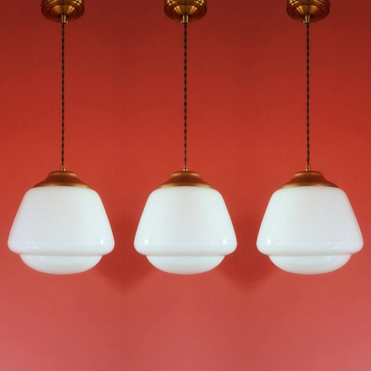 Classic schoolhouse glass kitchen pendant lights MULTIPLES AVAILABLE