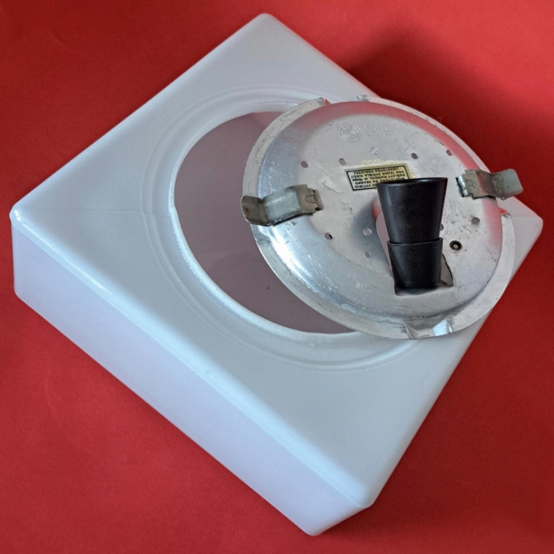 Square Mid Century Opaline Glass Wall Sconce MULTIPLES AVAILABLE