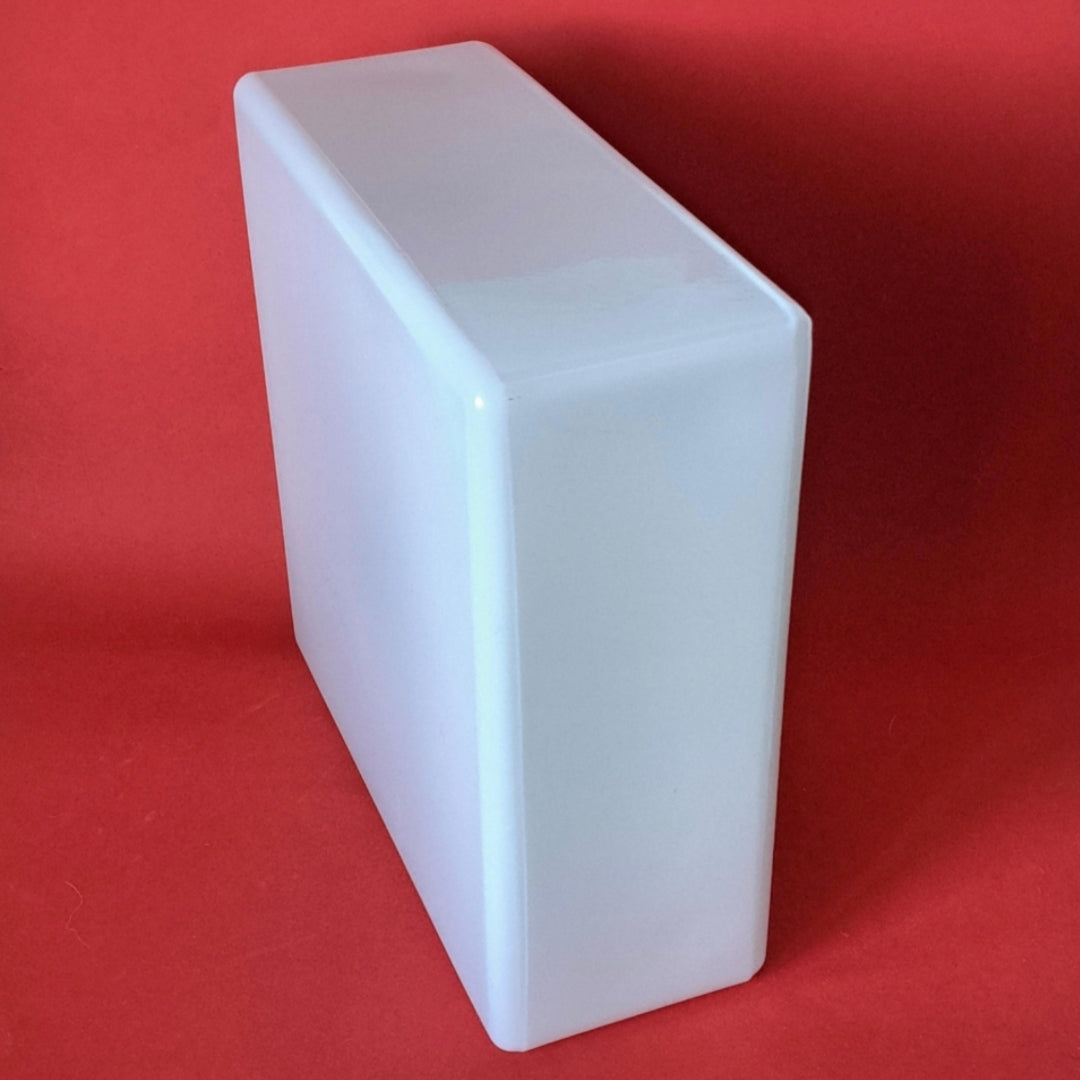 Square Mid Century Opaline Glass Wall Sconce MULTIPLES AVAILABLE