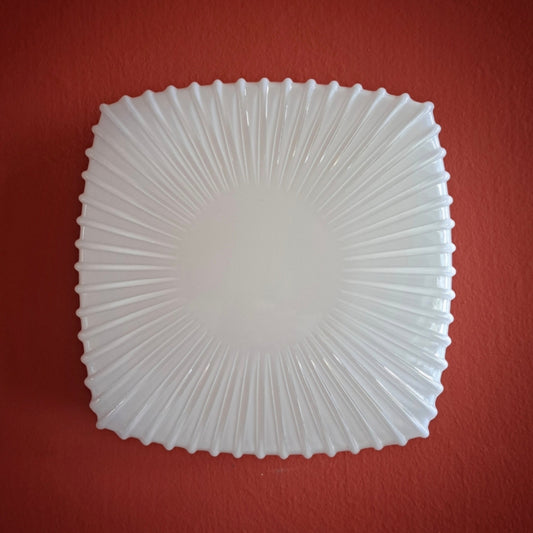 Sqquare Opaline Glass Wall Ceiling Sconce Light MULTIPLES AVAILABLE