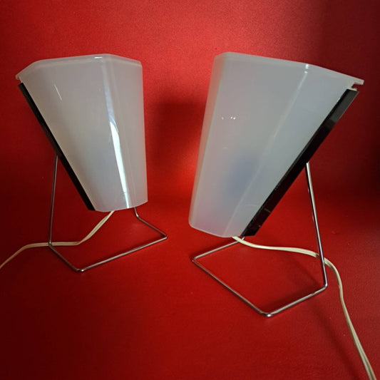 Pair of Table Desk Lamps by Josef Hurka 1970s Space Age Lighting