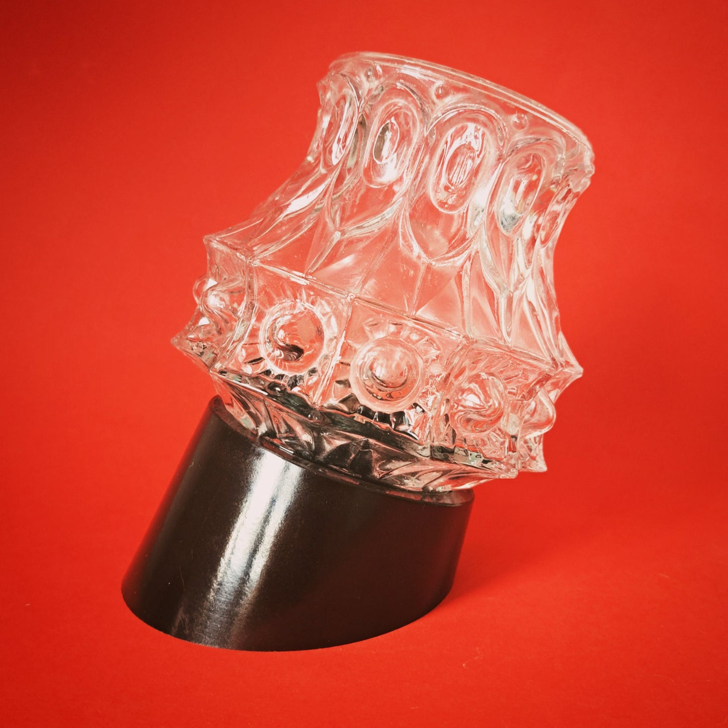 Mid Century Bakelite Crystal Glass Wall Sconce Light MULTIPLES AVAILABLE