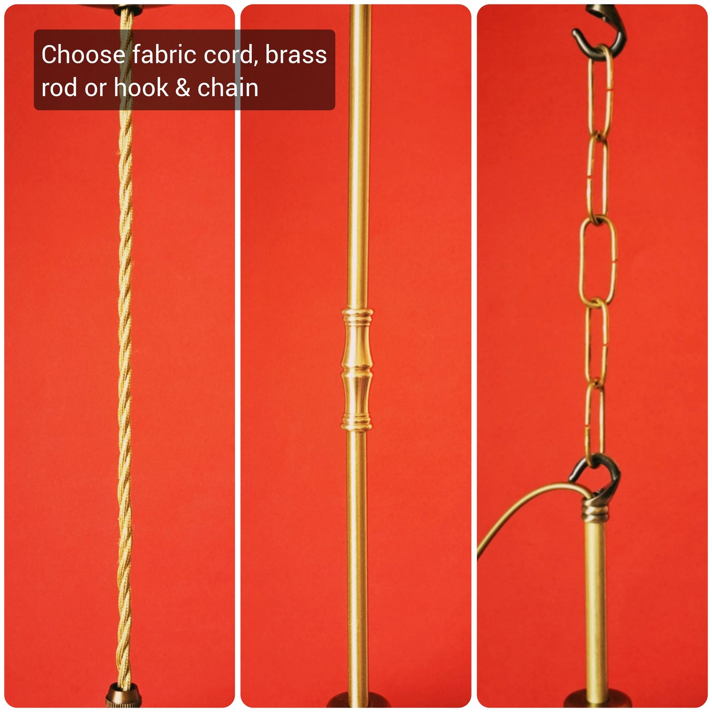 3 x Mid Century Glass Brass Globe Pendant Lights