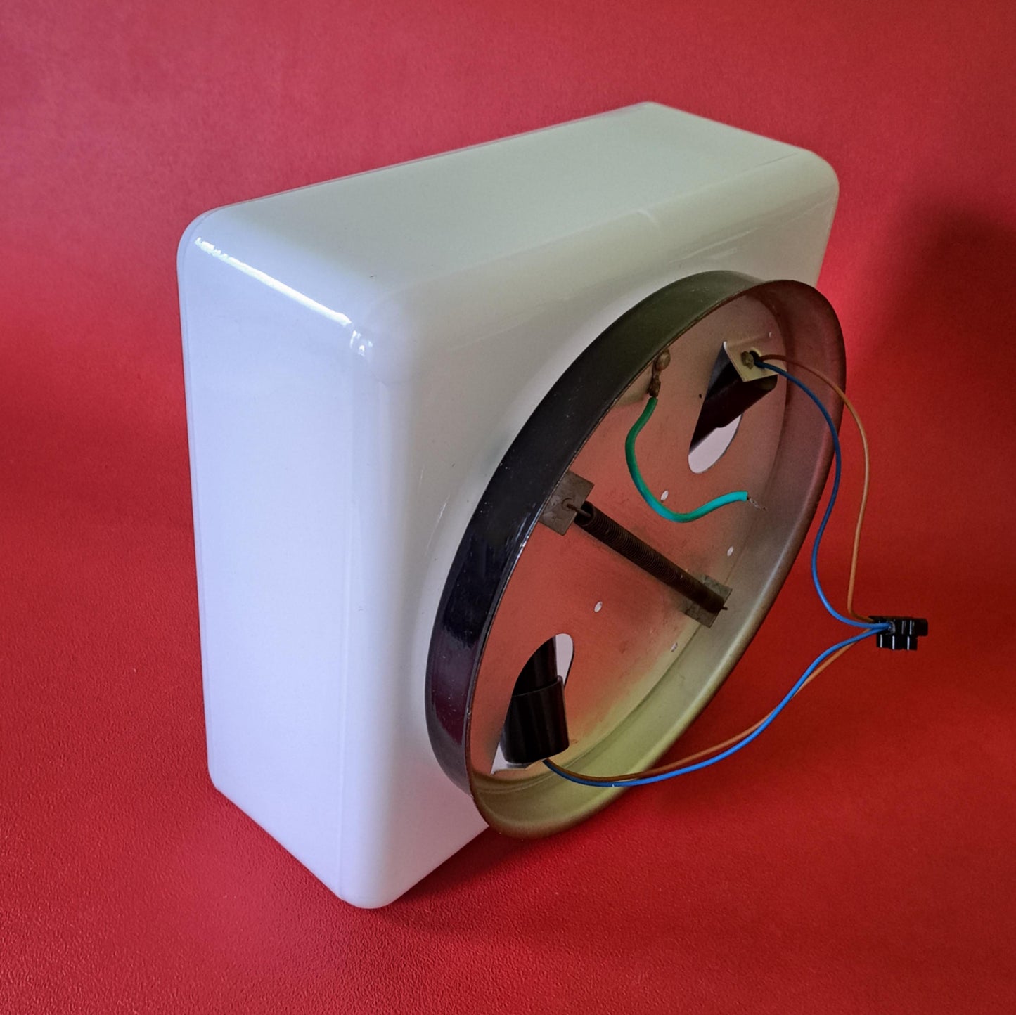 Square Mid Century Opaline Glass Wall Ceiling Sconces MULTIPLES AVAILABLE