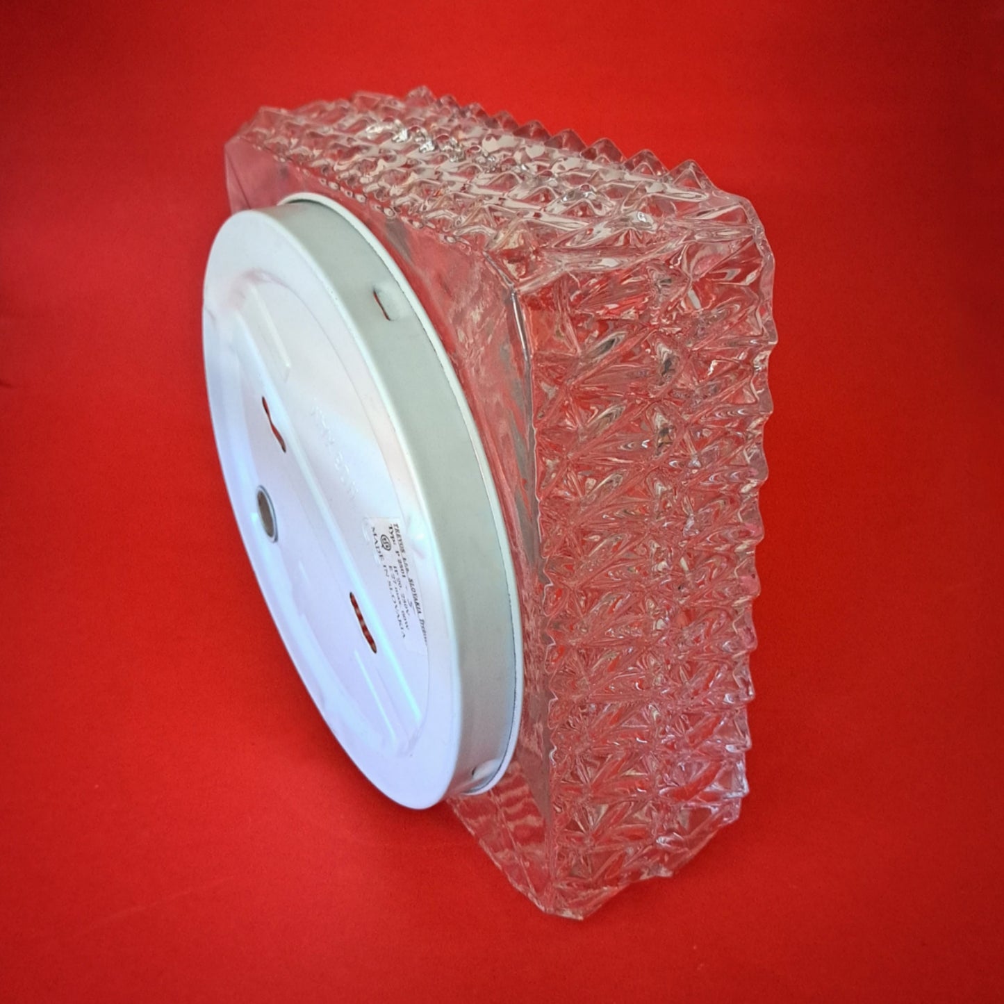 Crystal Glass Ceiling Sconce: Square Flush Mount Light (20cm)