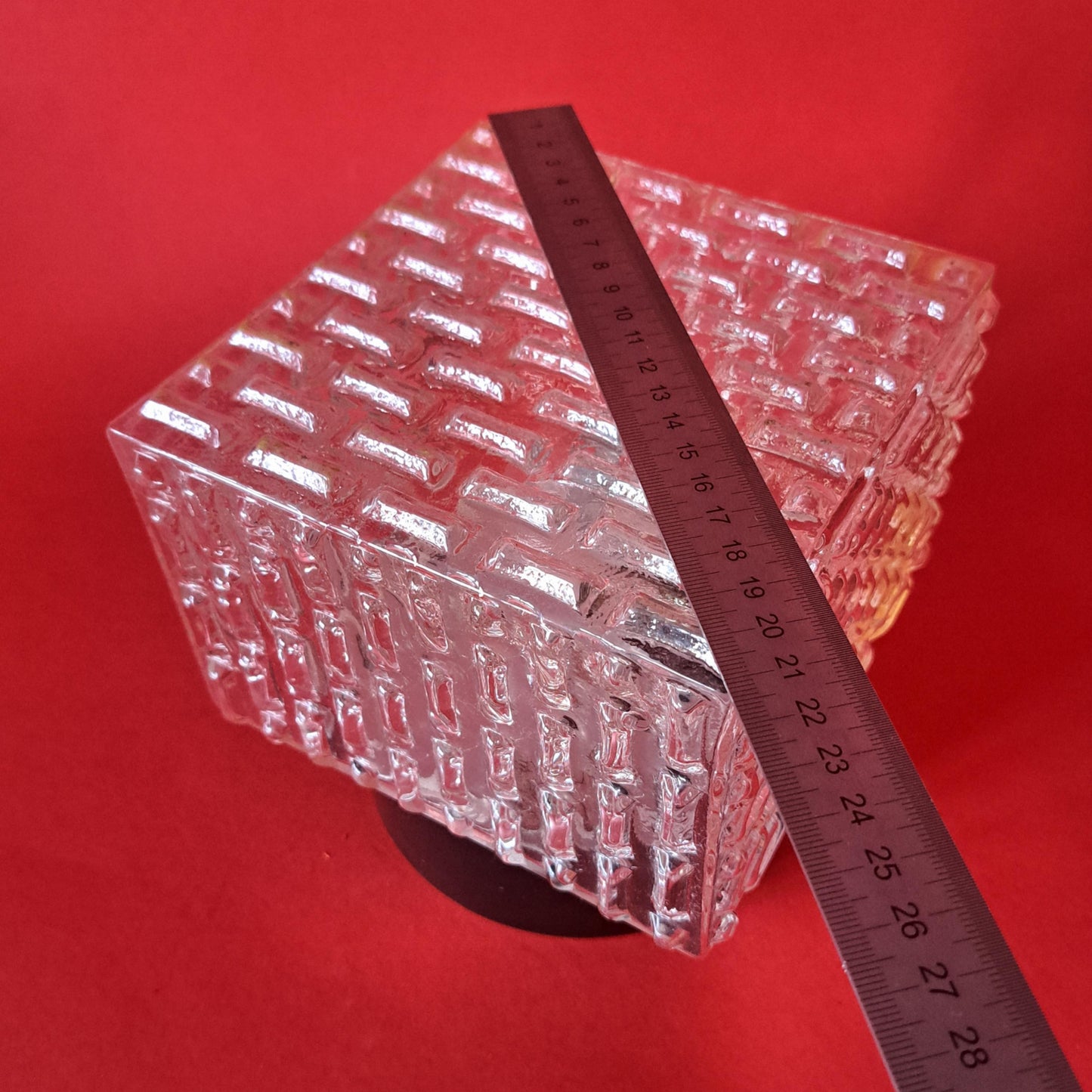 Mid Century Crystal Glass Cube Sconce Ceiling Wall Lights MULTIPLES AVAILABLE