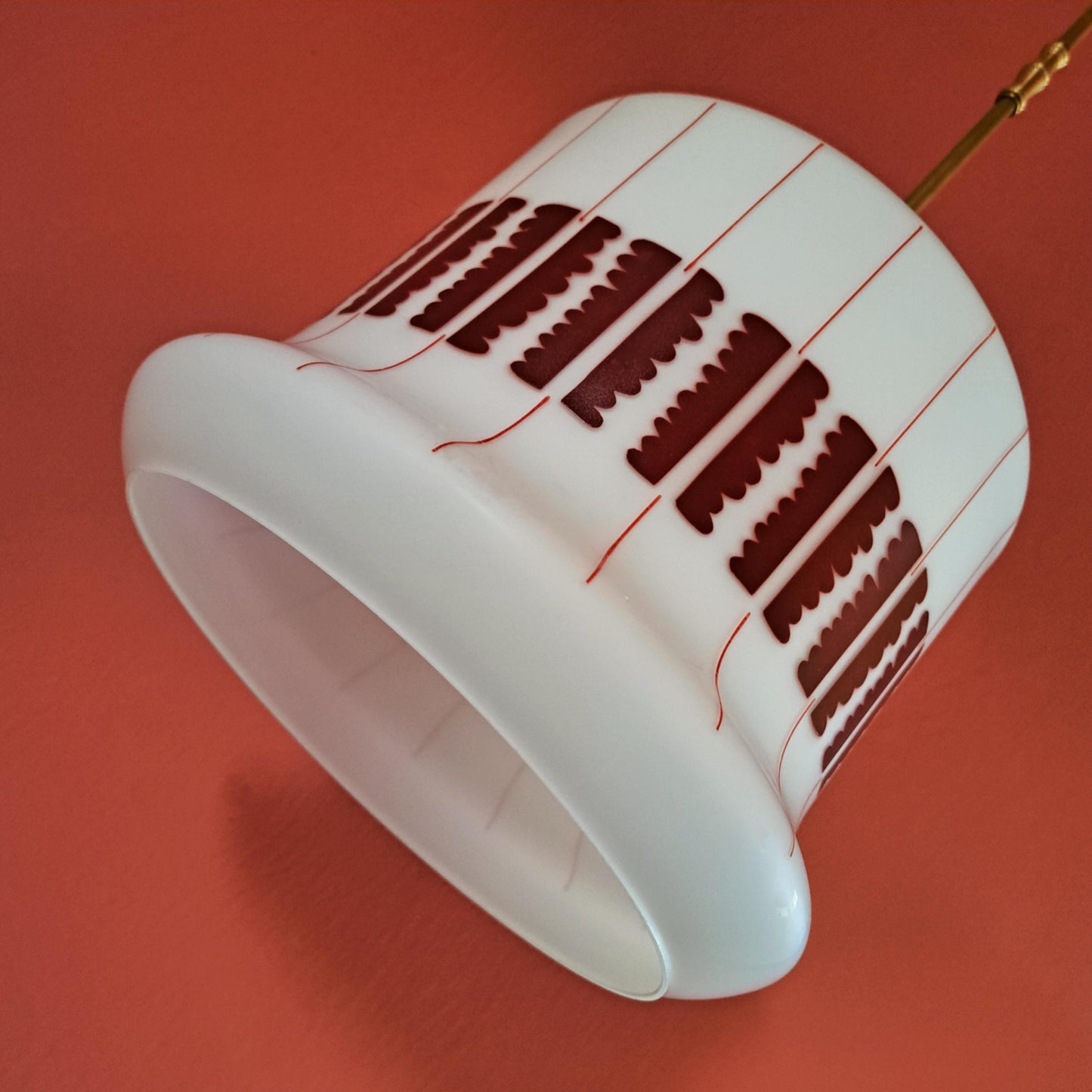 1960s Opaline Glass Retro Pendant Light