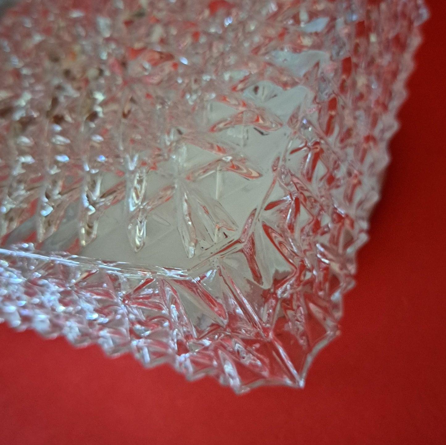Crystal Glass Ceiling Sconce: Square Flush Mount Light (20cm)