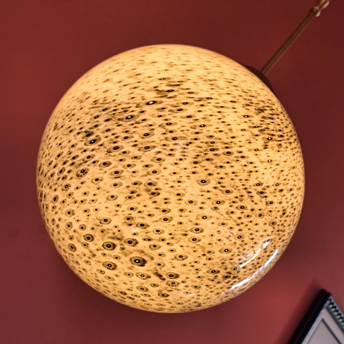 Large Mid Century Murano Glass Ball Globe Pendant Lights MULTIPLES AVAILABLE